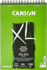 Kresliaci blok Canson XL Dessin A4 160 g/m² 50 listov špirálová väzba