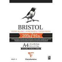 Kresliaci blok Clairefontaine Bristol 205 g/m² – 20 listov, A4 – A3