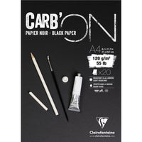 Kresliaci blok s čiernym papierom CLAIREFONTAINE Carb'On 120 g/m² – 20 listov