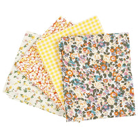 Látka na patchwork - žltá - 4 ks - 45 x 55 cm
