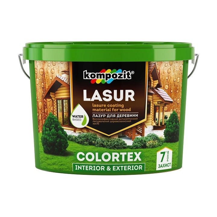 Lazúra na drevo  KOMPOZIT COLORTEX  2.5 l | rôzne odtiene — obrázok 2