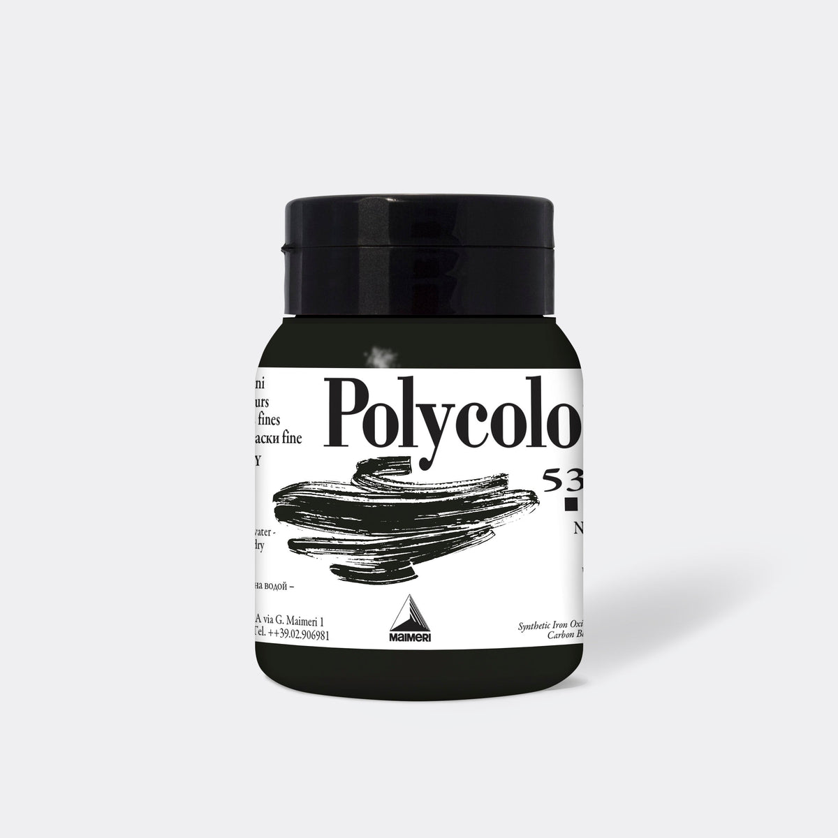 Jemná akrylová farba MAIMERI Polycolor 500 ml – Čierna