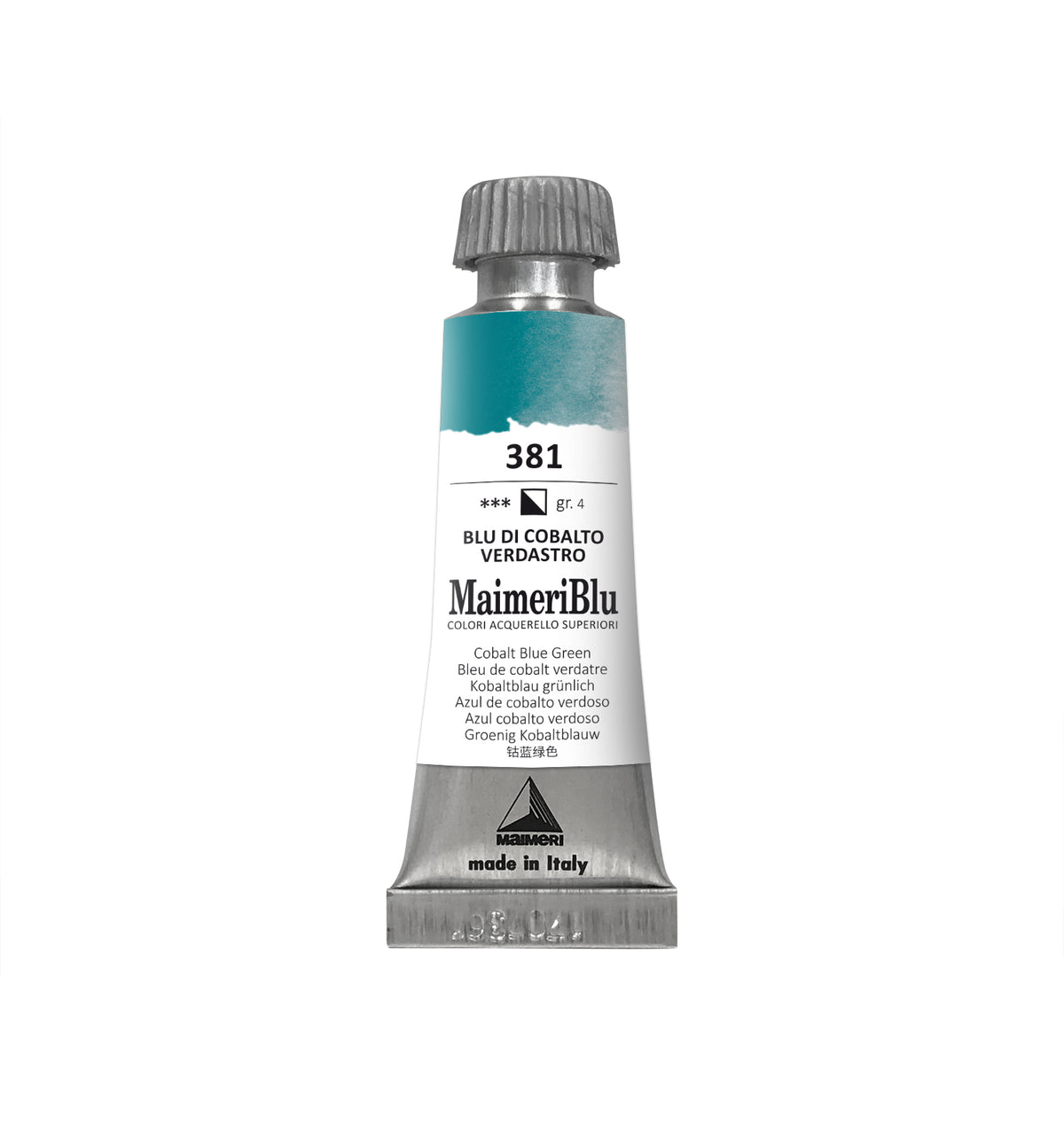 Profesionálna akvarelová farba MAIMERI Maimeri Blu 12 ml – Kobaltová modrá zelenkavá