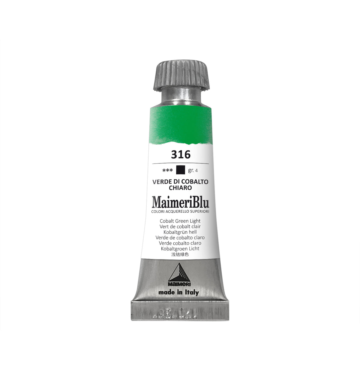 Profesionálna akvarelová farba MAIMERI Maimeri Blu 12 ml – Kobaltová zelená svetlá