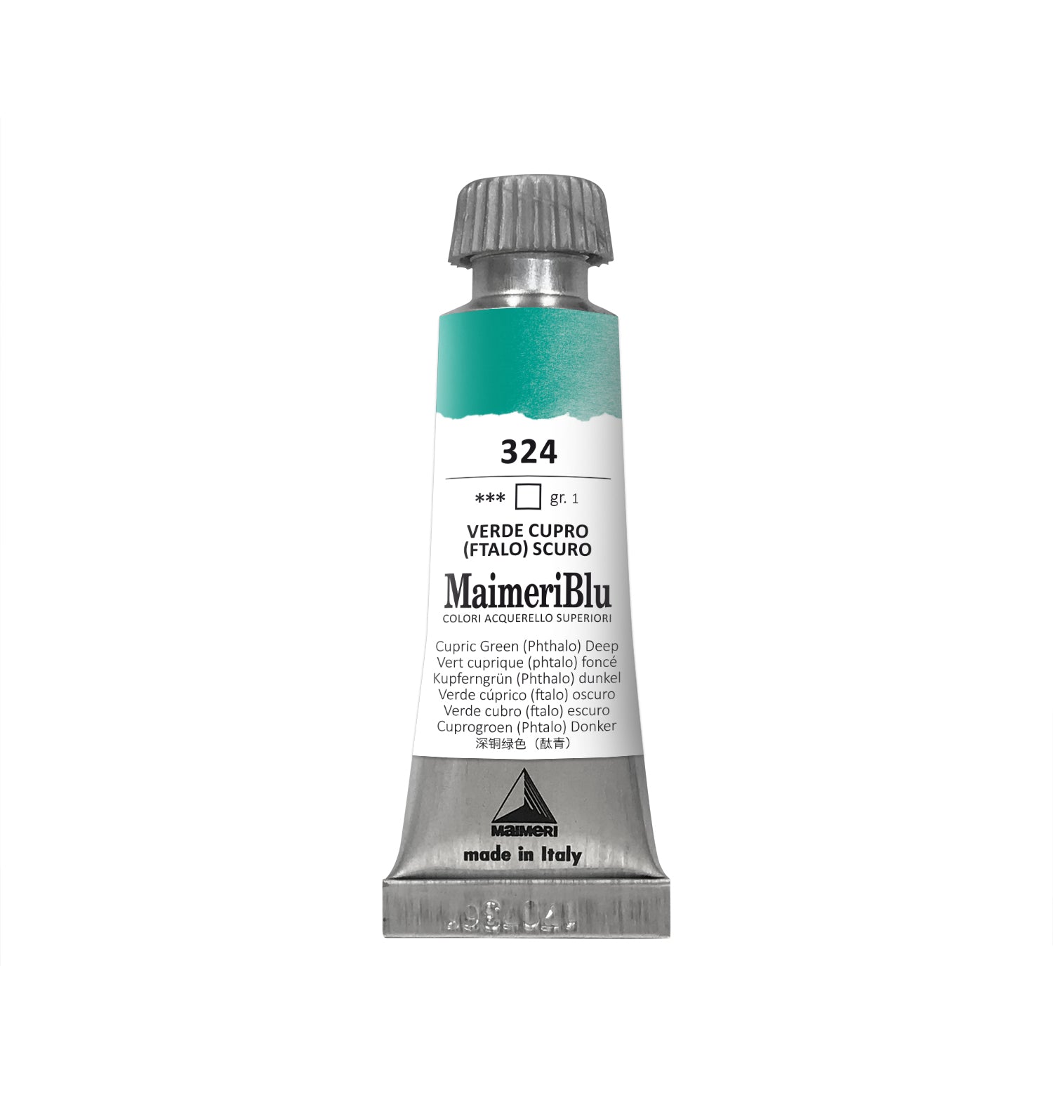 Profesionálna akvarelová farba MAIMERI Maimeri Blu 12 ml – Medená zelená tmavá