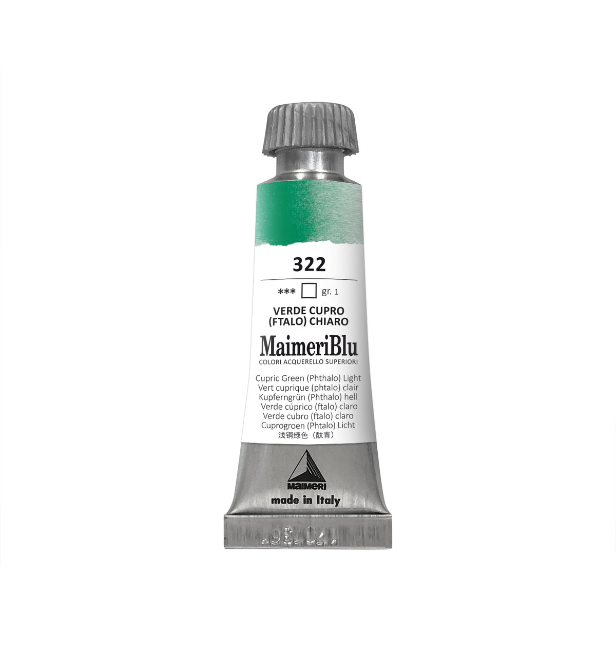 Profesionálna akvarelová farba MAIMERI Maimeri Blu 12 ml – Medená zelená svetlá