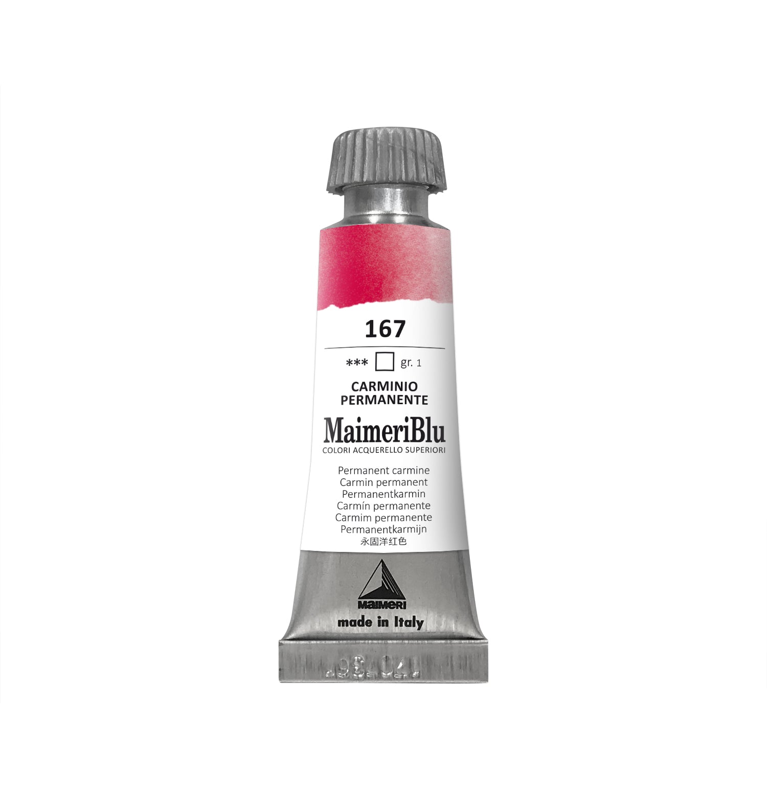 Profesionálna akvarelová farba MAIMERI Maimeri Blu 12 ml – Permanentný karmín