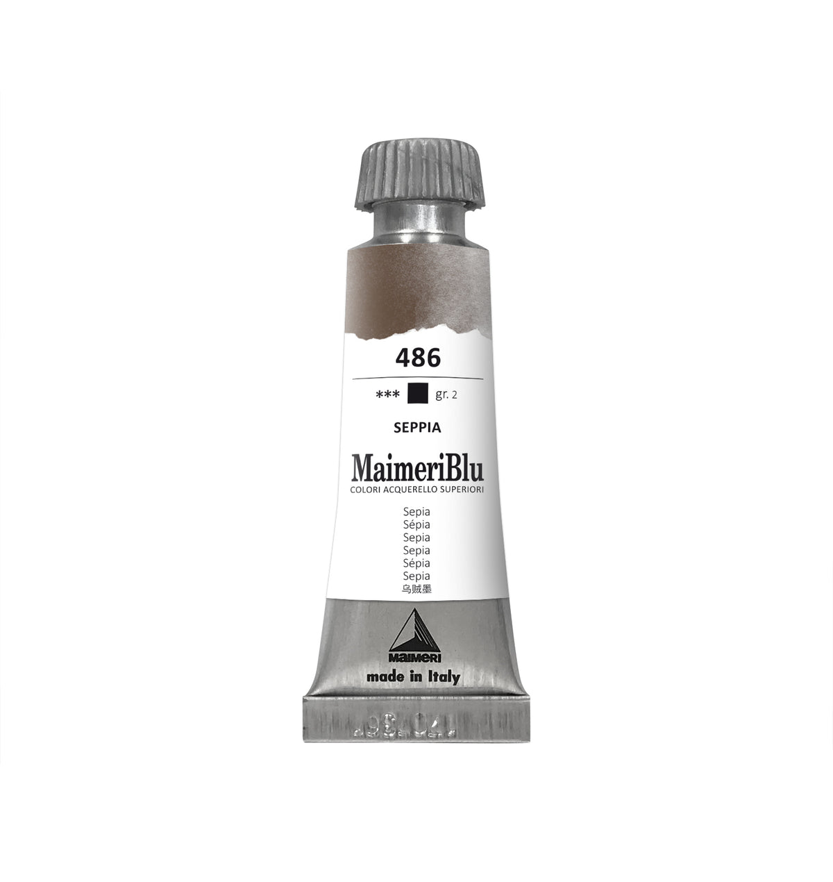 Profesionálna akvarelová farba MAIMERI Maimeri Blu 12 ml – Sépiová