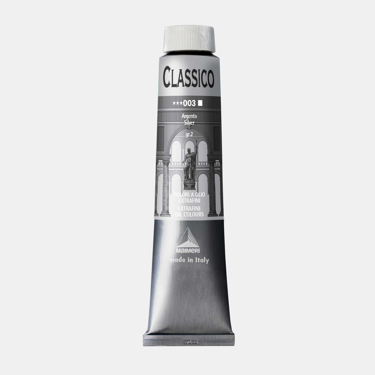 Jemná olejová farba Maimeri Classico 200 ml – Strieborná