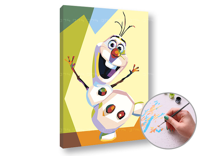 Maľovanie podľa čísel FROZEN OLAF | nízka náročnosť — obrázok 1