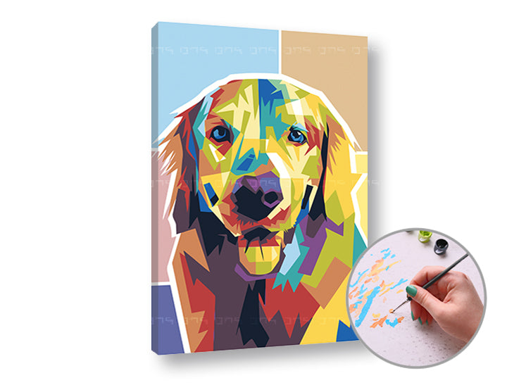 Maľovanie podľa čísel GOLDEN RETRIEVER | nízka náročnosť — obrázok 3