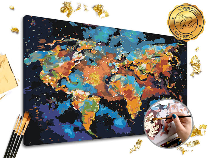Maľovanie podľa čísel PREMIUM GOLD | Farebný svet — obrázok 1