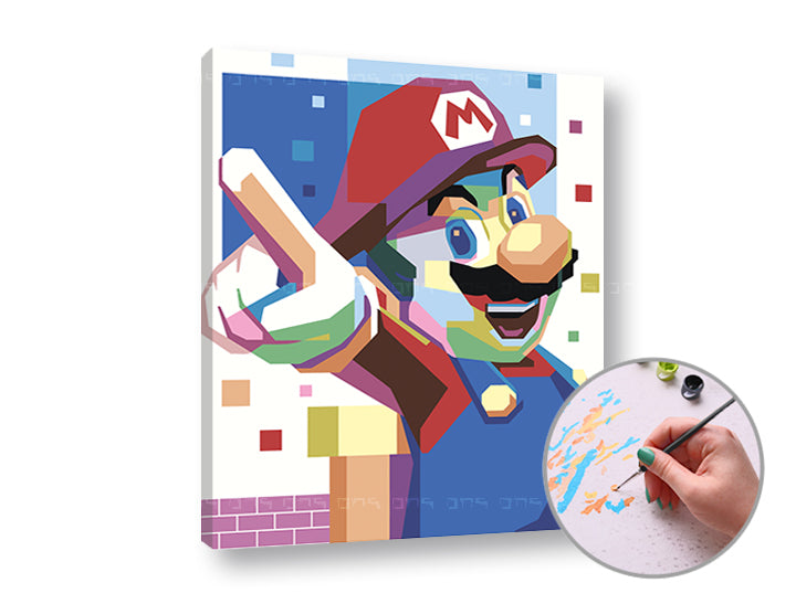 Maľovanie podľa čísel SUPER MARIO | nízka náročnosť — obrázok 3