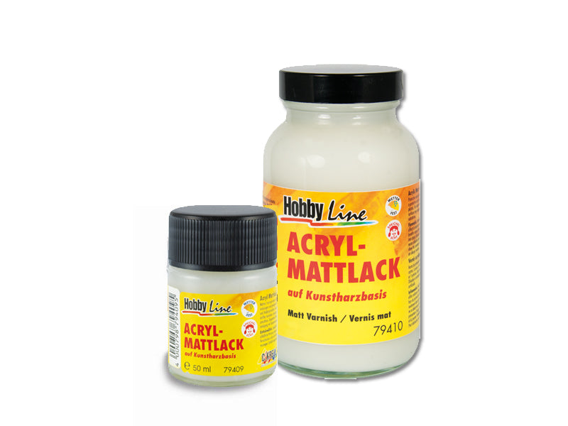 Matný akrylový lak 50 / 250 ml na báze syntetickej živice Hobby Line | rôzne objemy — obrázok 3