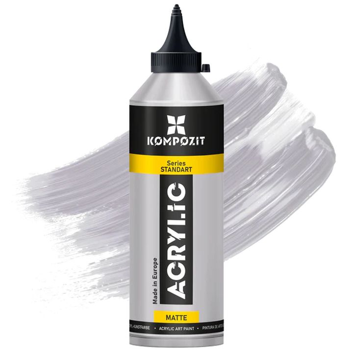 Metalická akrylová farba STANDART Kompozit 500 ml – 91 Strieborná