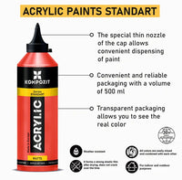 Metalická akrylová farba STANDART Kompozit 500 ml
