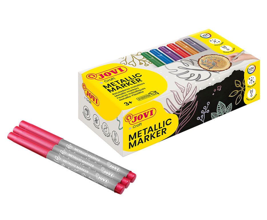 JOVI Jovidecor Metalic viltstiften, 24 stuks in 6 kleuren – afbeelding 3