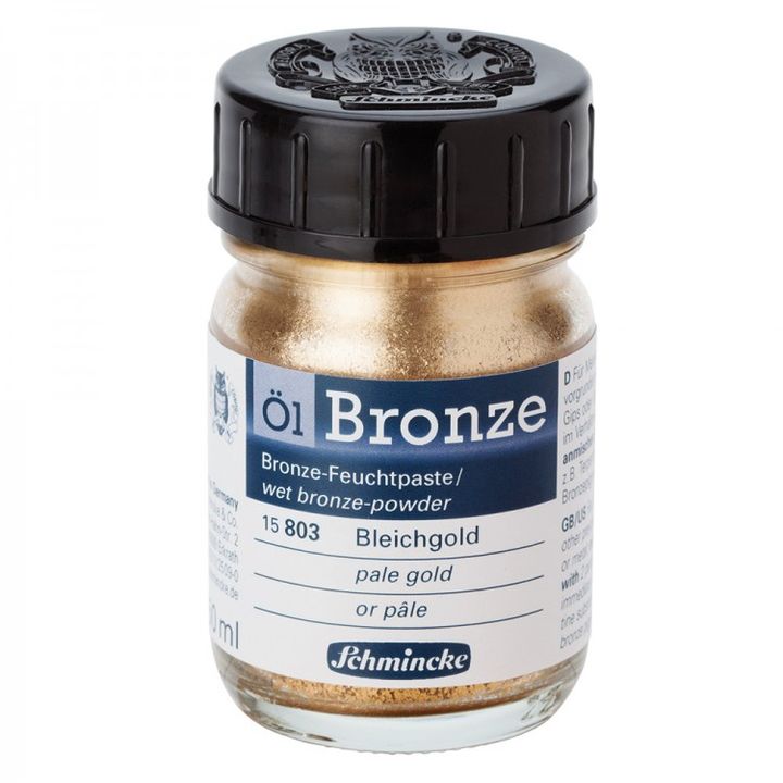 Metalický prášok Oil-Bronze Schmincke 50 ml – 15 803 svetlozlatá