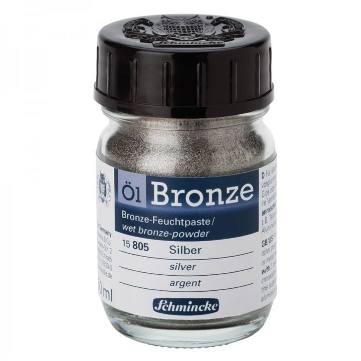 Metalický prášok Oil-Bronze Schmincke 50 ml – 15 805 strieborná