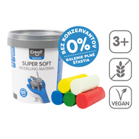 Modelovacia hmota Creall Super soft 5 × 90 g v tégliku, mix farieb