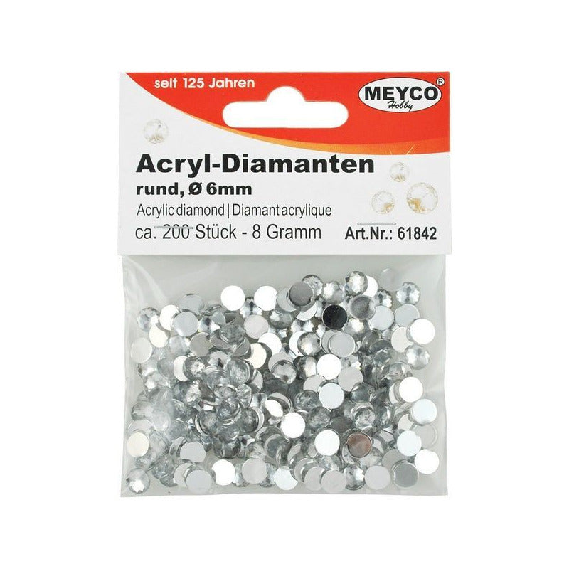 Akrylové diamanty – 6 mm (200 ks)