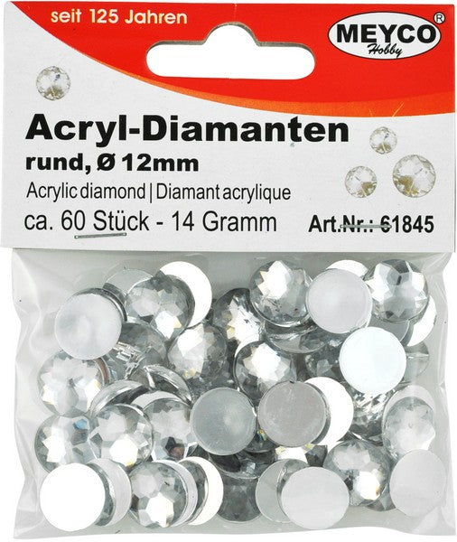 Akrylové diamanty – 12 mm (60 ks)