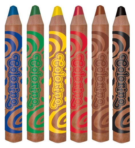 Okrúhle pastelky Colorino JUMBO so strúhadlom – 6 farieb