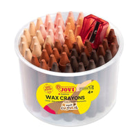 Okrúhle voskovky JOVI Jumbo odtiene pleti - sada 60 ks so strúhadlom