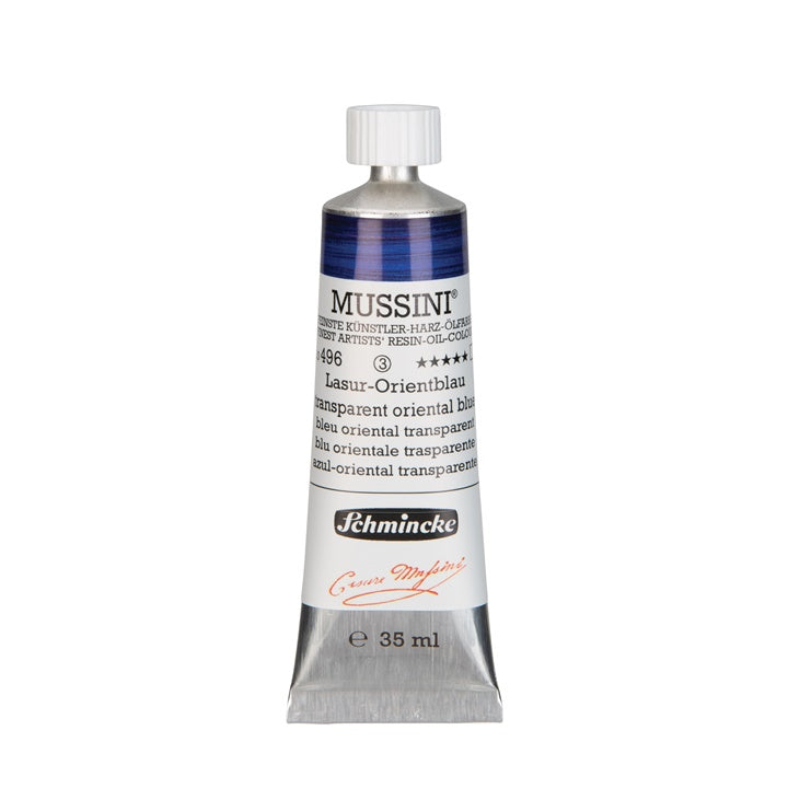 Schmincke MUSSINI Ölfarben 35 ml – 496 orientalisch blau transparent