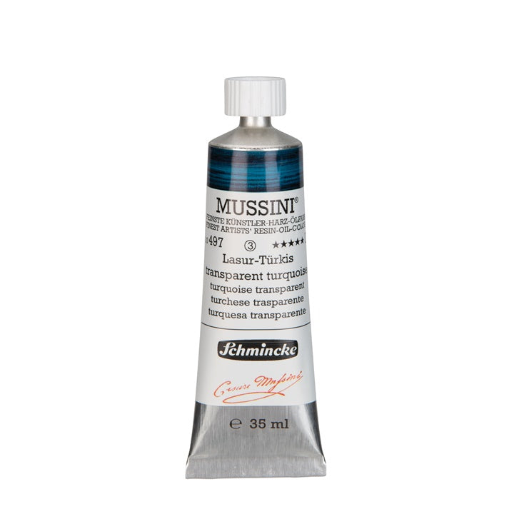 Schmincke MUSSINI Ölfarben 35 ml – 497 Türkis transparent