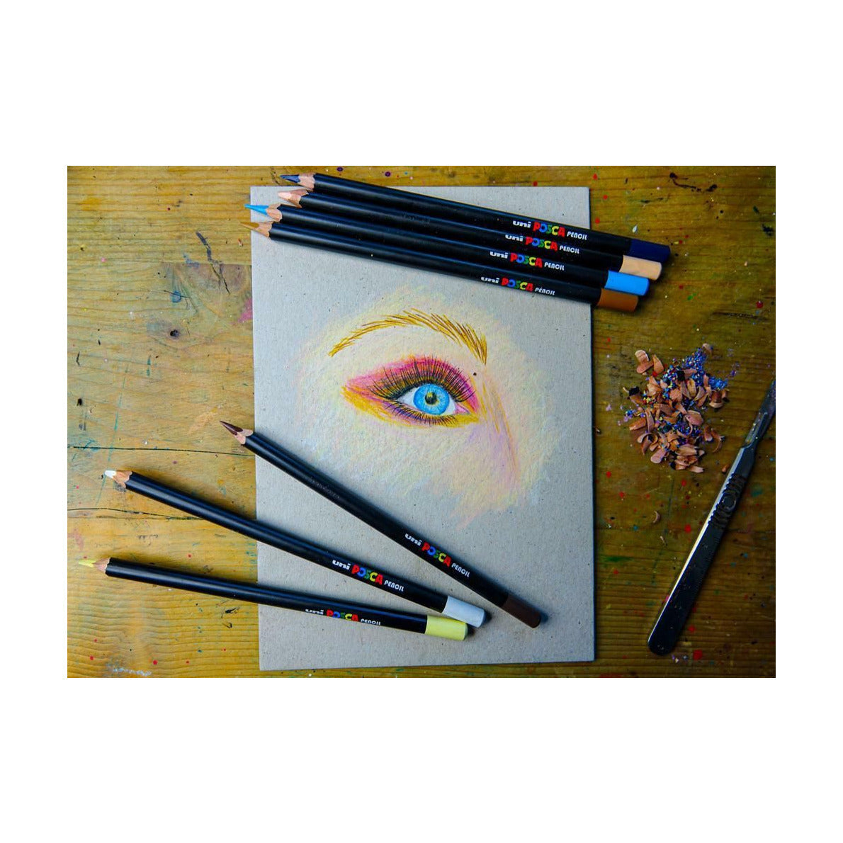 Olejové pastelky Posca KPE-200 36C – súprava, mix farieb