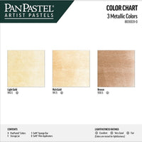 PanPastel sada metalických pastelov Golden - 3 ks — obrázok 2