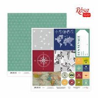 Papiere na scrapbooking 30.48 x 30.48 cm Make your journey  | rôzne motívy — obrázok 2