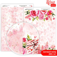 Papiere na scrapbooking Love Mood A4  | rôzne motívy — obrázok 1