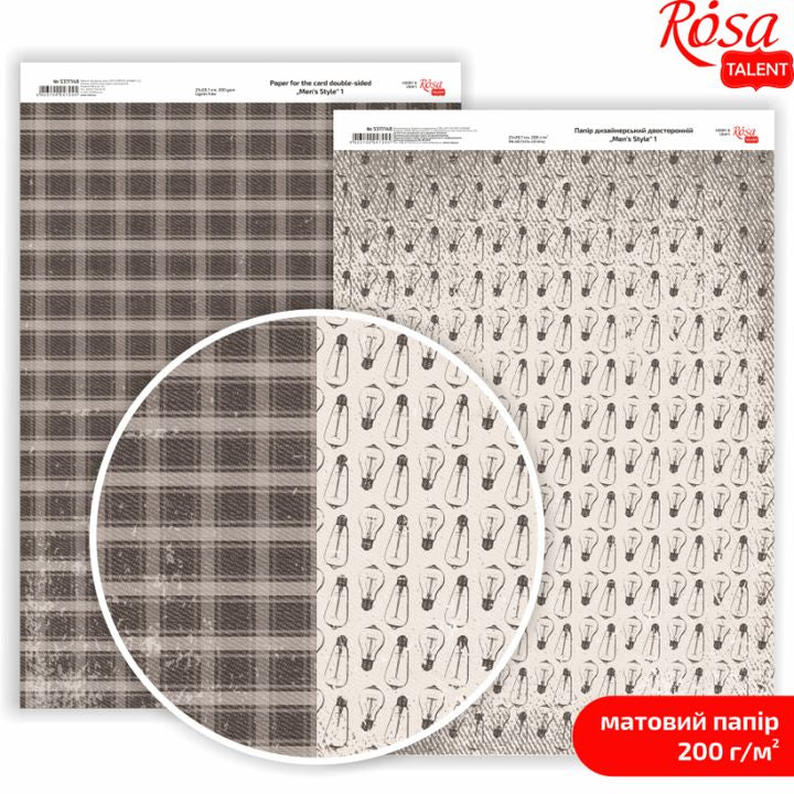 Papiere na scrapbooking Mens Style A4