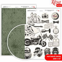 Papiere na scrapbooking Mens Style A4 – No. 7
