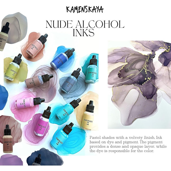 Pastelový alkoholový atrament Kamenskaya Nude 15ml | rôzne odtiene — obrázok 2