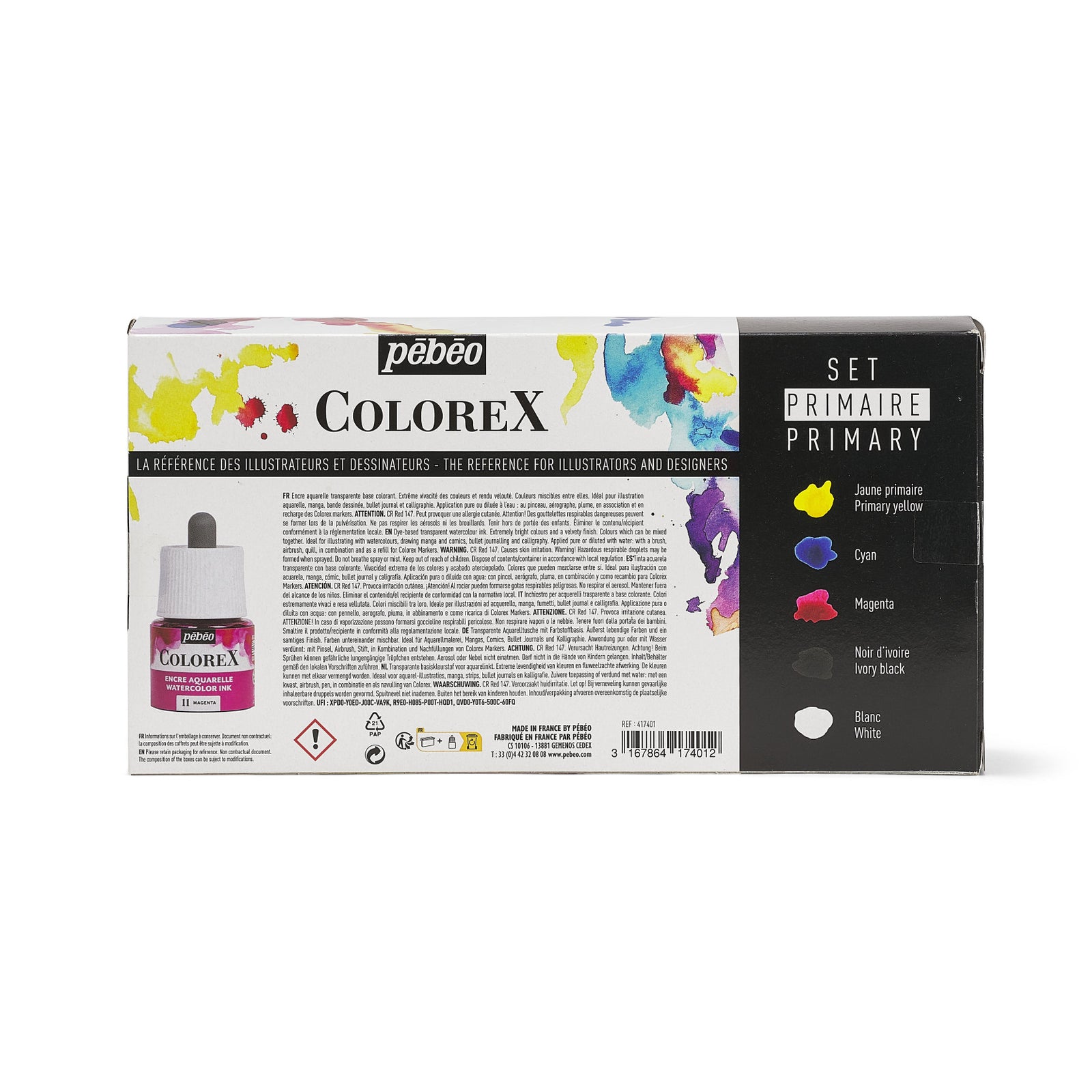 Pebeo Colorex sada akvarelových atramentov 5 x 45 ml