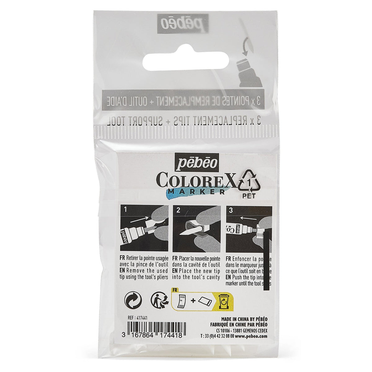 Pebeo Colorex sada náhradných hrotov do fixiek 1 mm – 3 ks