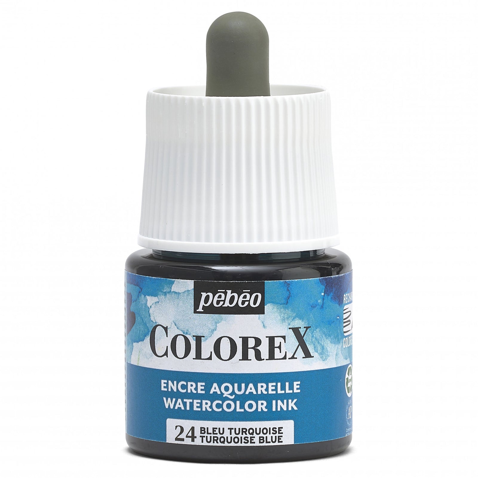 Pebeo Colorex tekutý akvarel 45 ml – Tyrkysovo modrá