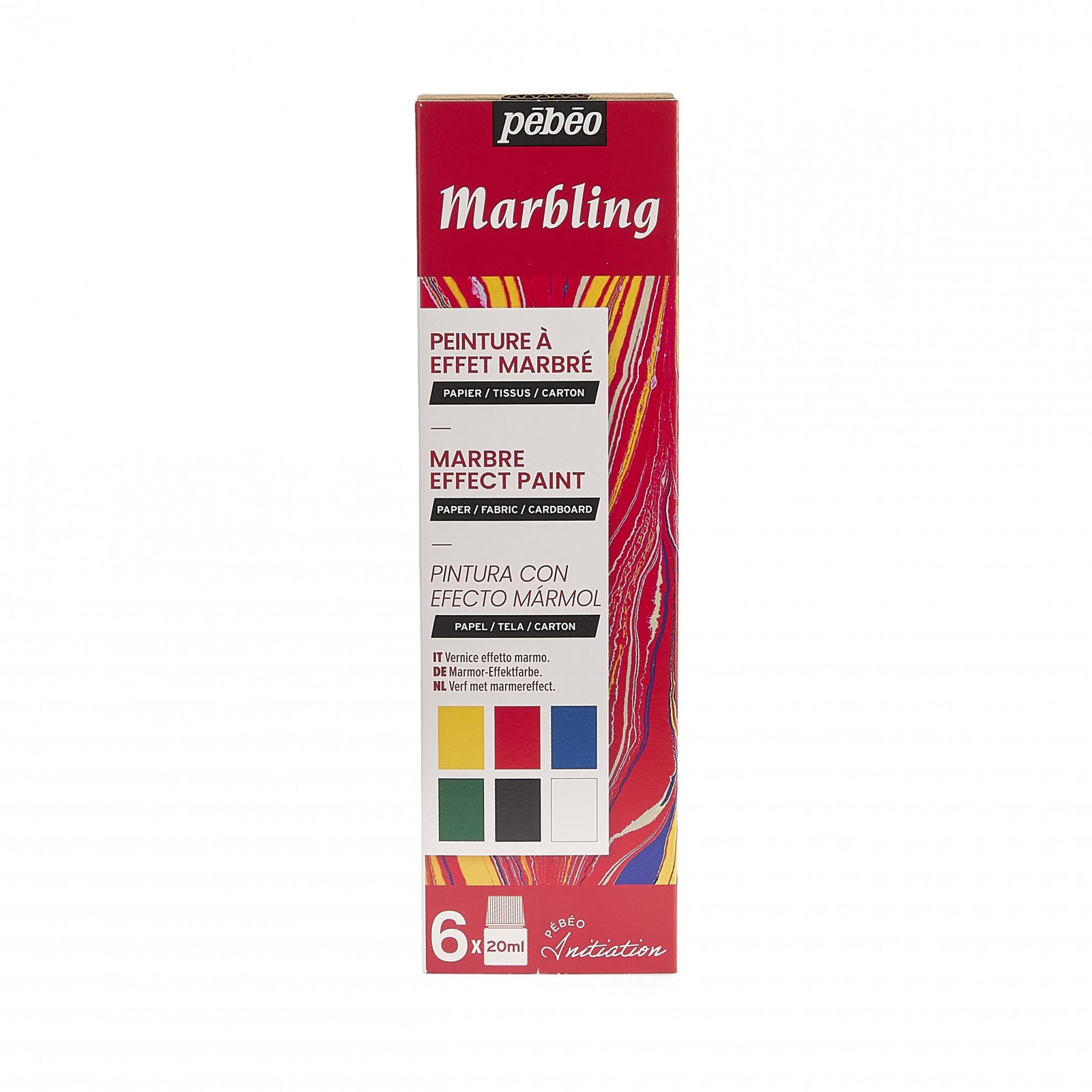 Pebeo Marbling sada mramorovacích farieb 6 x 20 ml