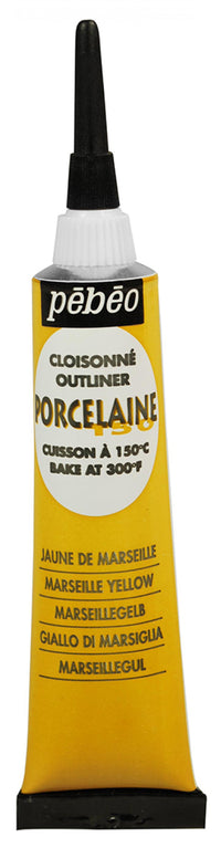 Pebeo Porcelaine 150 reliéfna kontúra na porcelán 20 ml – Marseillská žltá