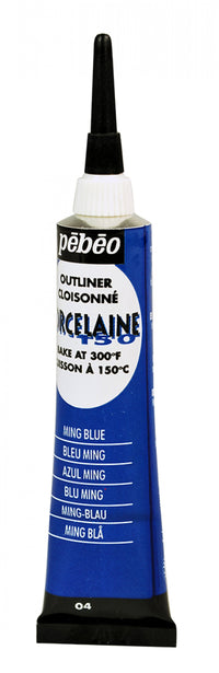Pebeo Porcelaine 150 reliéfna kontúra na porcelán 20 ml – Ming modrá