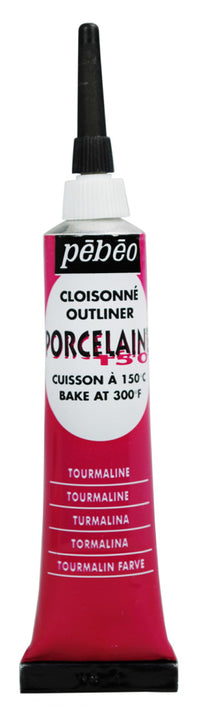 Pebeo Porcelaine 150 reliéfna kontúra na porcelán 20 ml – Turmalínová červená