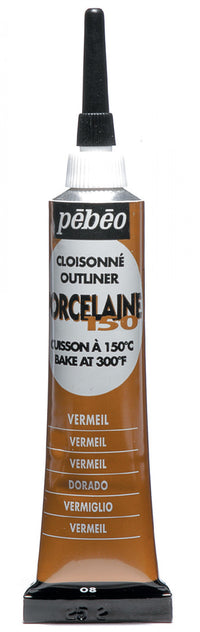 Pebeo Porcelaine 150 reliéfna kontúra na porcelán 20 ml – Pozlátené zlato