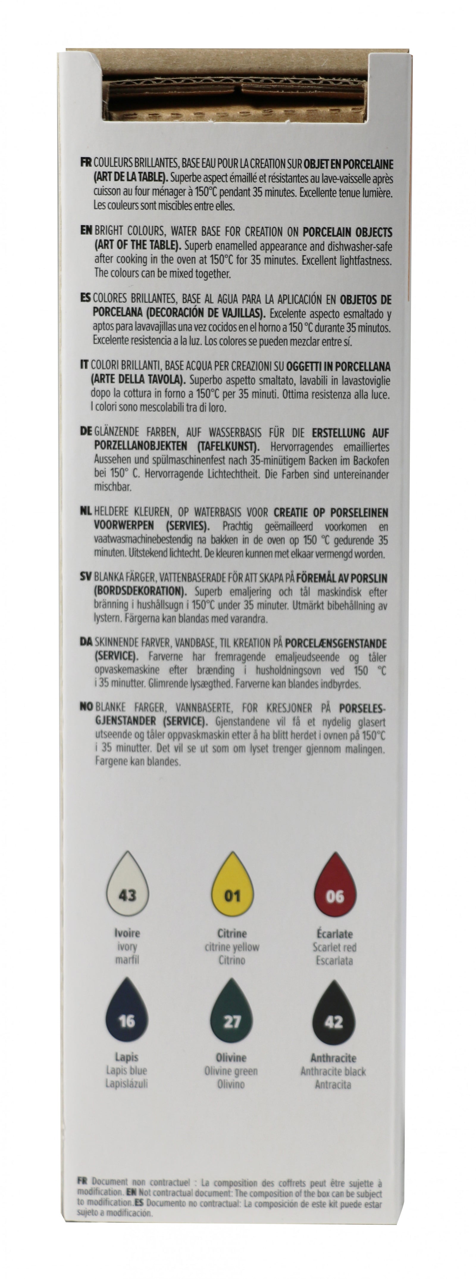 PEBEO Porcelaine 150 sada farieb na porcelán 6 x 20 ml