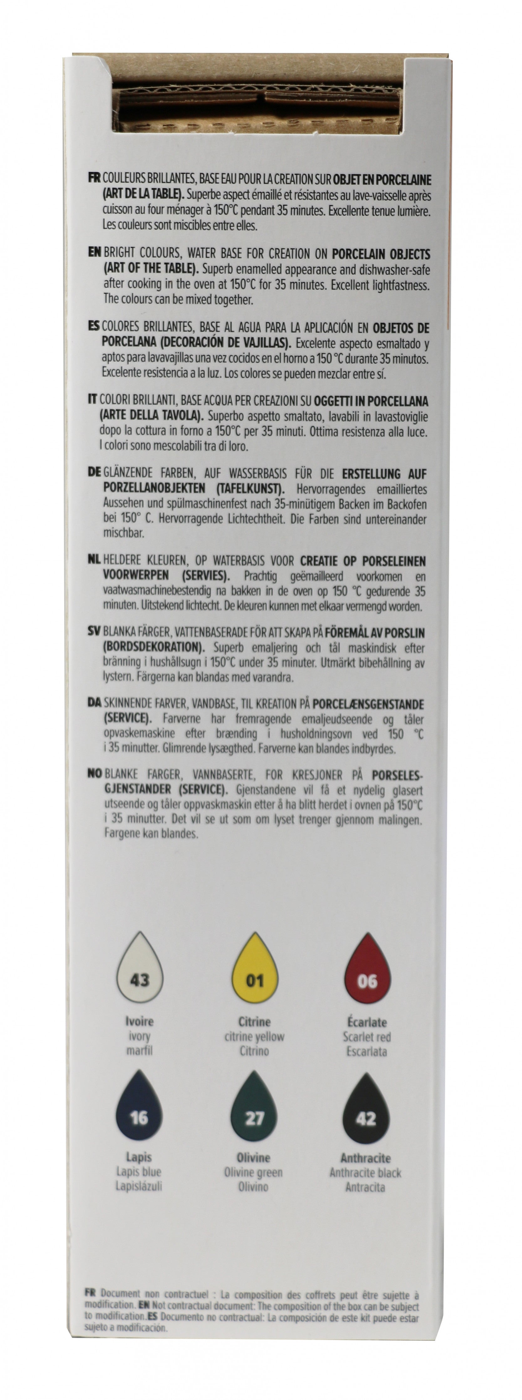 PEBEO Porcelaine 150 sada farieb na porcelán 6 x 20 ml