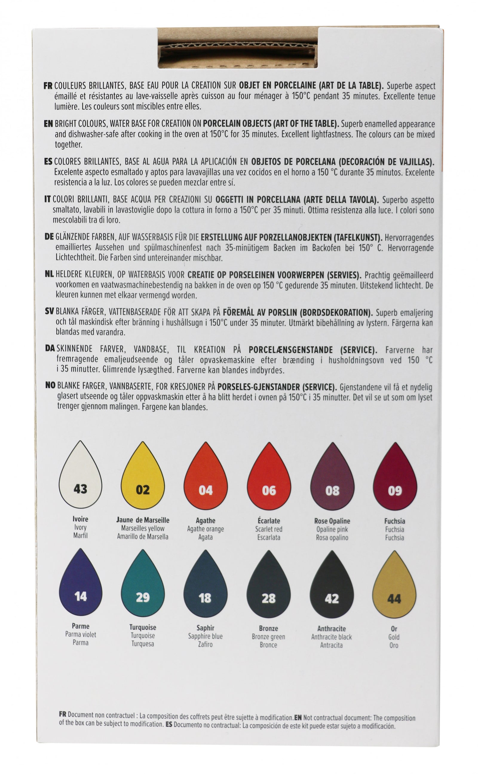 Pebeo Porcelaine 150 sada farieb na porcelán 12 x 20 ml Exploration 1