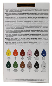 Pebeo Porcelaine 150 sada farieb na porcelán 12 x 20 ml Exploration 2