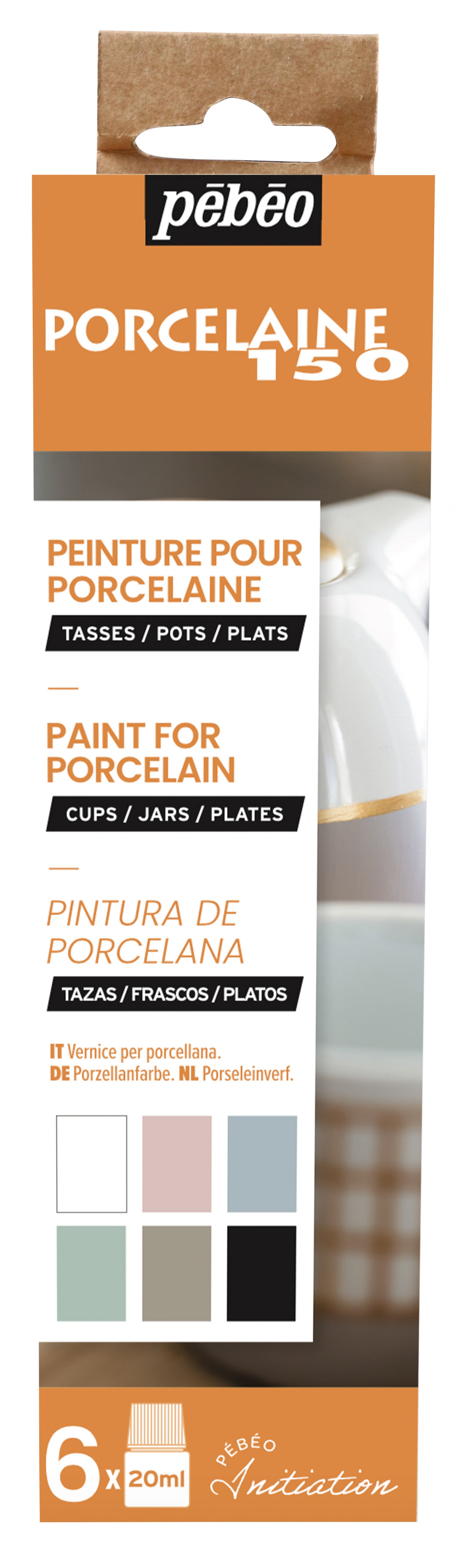 Pebeo Porcelaine 150 sada farieb na porcelán Chalk 6 x 20 ml